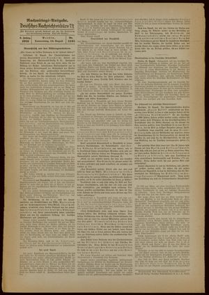 Deutsches Nachrichtenbüro vom 10.08.1939