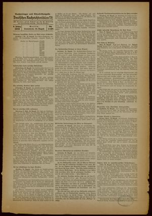 Deutsches Nachrichtenbüro vom 19.08.1939