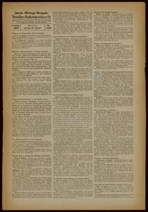 Deutsches Nachrichtenbüro vom 25.08.1939