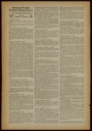 Deutsches Nachrichtenbüro vom 25.09.1939
