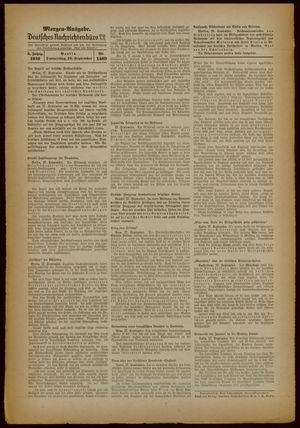 Deutsches Nachrichtenbüro vom 28.09.1939
