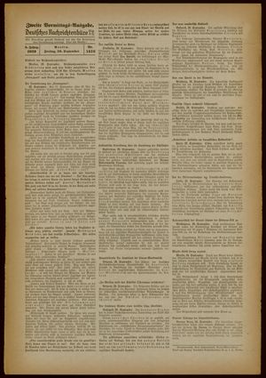 Deutsches Nachrichtenbüro vom 29.09.1939