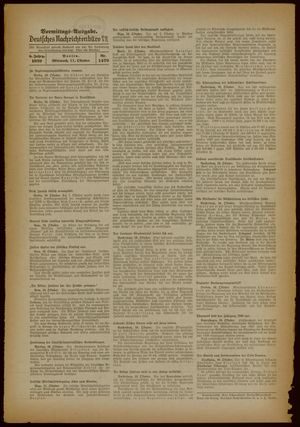Deutsches Nachrichtenbüro vom 11.10.1939