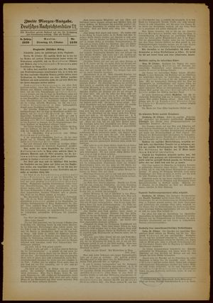 Deutsches Nachrichtenbüro vom 31.10.1939