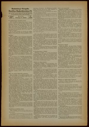Deutsches Nachrichtenbüro vom 31.10.1939