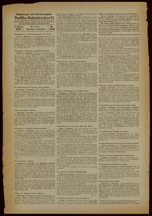 Deutsches Nachrichtenbüro vom 03.11.1939