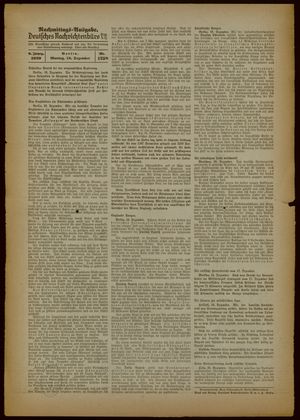 Deutsches Nachrichtenbüro vom 18.12.1939
