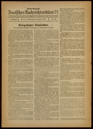 Deutsches Nachrichtenbüro vom 25.01.1940