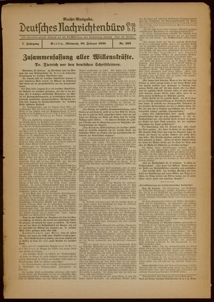 Deutsches Nachrichtenbüro vom 28.02.1940