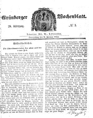 Grünberger Wochenblatt vom 09.01.1862