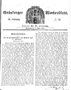 Grünberger Wochenblatt vom 05.05.1862