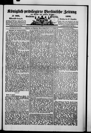 Vossische Zeitung vom 27.12.1898