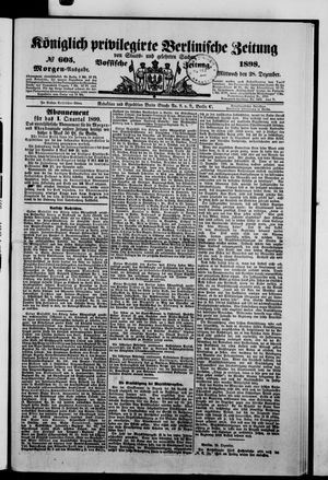 Vossische Zeitung vom 28.12.1898