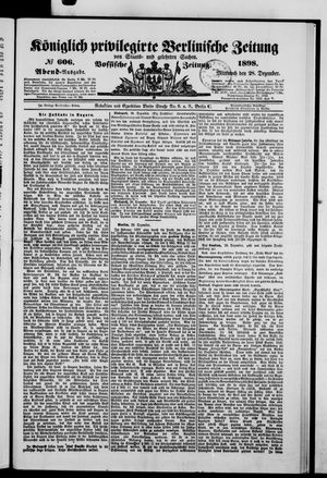 Vossische Zeitung vom 28.12.1898