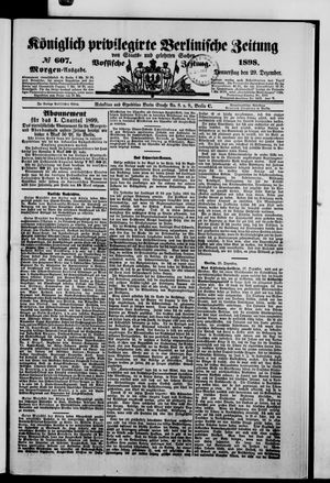 Vossische Zeitung vom 29.12.1898