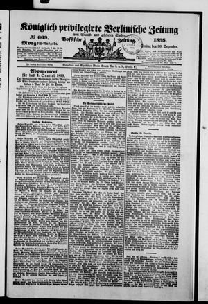 Vossische Zeitung vom 30.12.1898