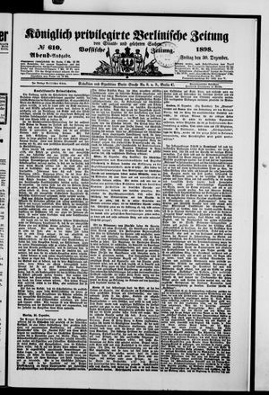 Vossische Zeitung vom 30.12.1898
