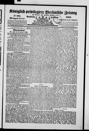 Vossische Zeitung vom 31.12.1898