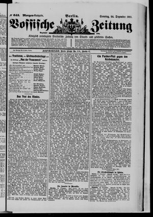 Vossische Zeitung vom 24.12.1911