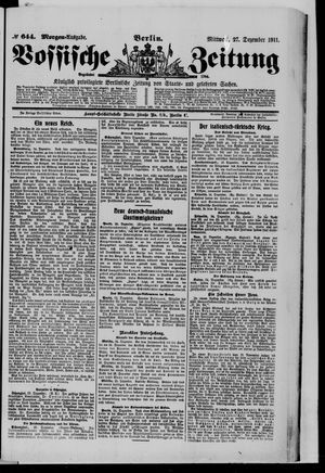 Vossische Zeitung vom 27.12.1911