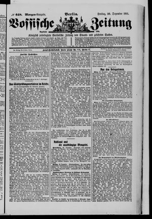 Vossische Zeitung vom 29.12.1911