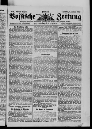 Vossische Zeitung vom 02.01.1912