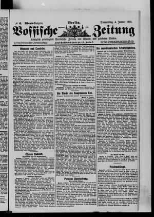 Vossische Zeitung vom 04.01.1912