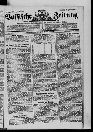 Vossische Zeitung vom 07.01.1912