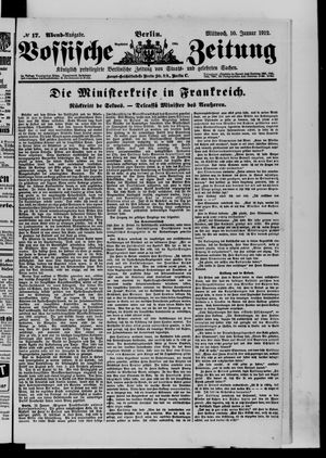 Vossische Zeitung vom 10.01.1912