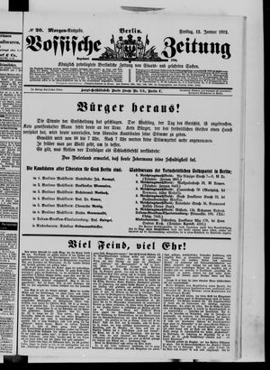 Vossische Zeitung vom 12.01.1912