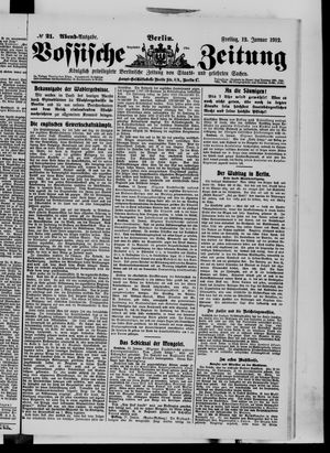 Vossische Zeitung vom 12.01.1912