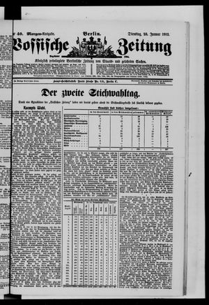 Vossische Zeitung vom 23.01.1912