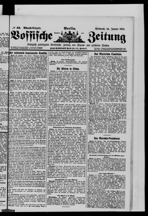 Vossische Zeitung vom 24.01.1912