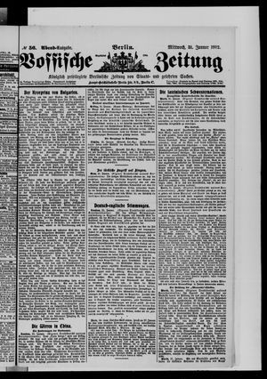 Vossische Zeitung on Jan 31, 1912