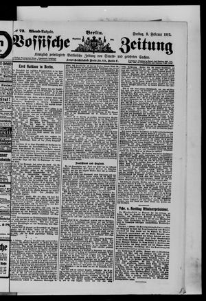 Vossische Zeitung vom 09.02.1912
