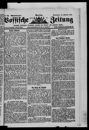Vossische Zeitung vom 10.02.1912