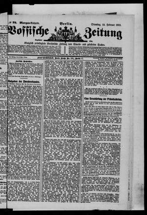 Vossische Zeitung vom 13.02.1912