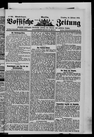 Vossische Zeitung vom 13.02.1912