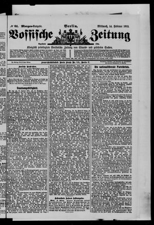 Vossische Zeitung vom 14.02.1912