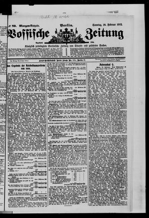 Vossische Zeitung vom 18.02.1912