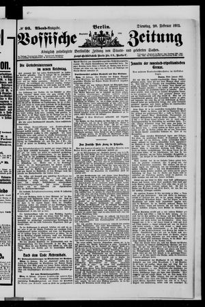 Vossische Zeitung vom 20.02.1912