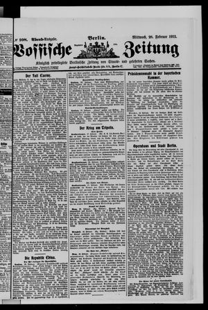 Vossische Zeitung vom 28.02.1912