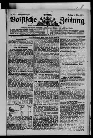 Vossische Zeitung on Mar 1, 1912