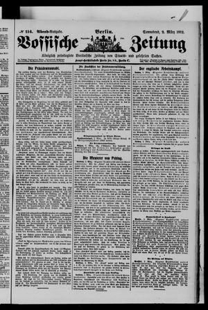 Vossische Zeitung on Mar 2, 1912
