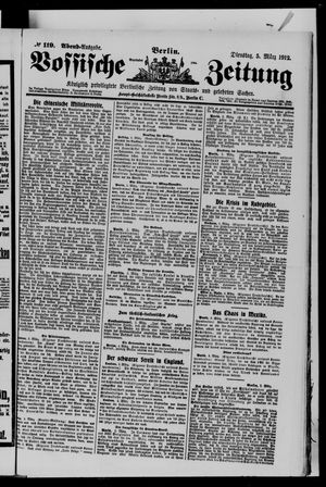 Vossische Zeitung on Mar 5, 1912