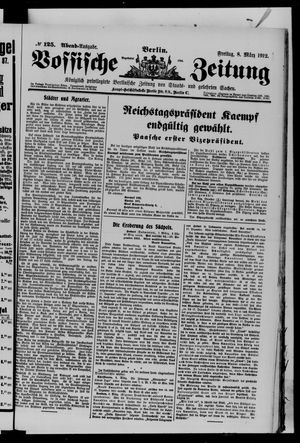 Vossische Zeitung vom 08.03.1912
