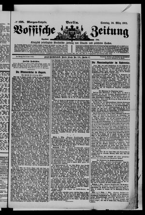 Vossische Zeitung on Mar 10, 1912