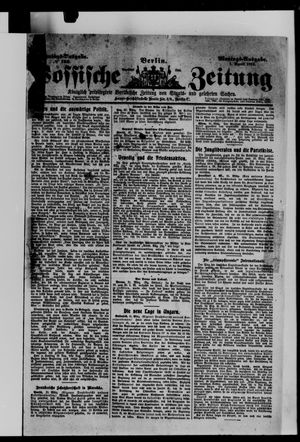 Vossische Zeitung on Apr 1, 1912
