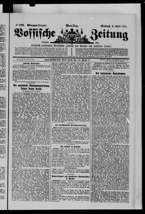 Vossische Zeitung vom 03.04.1912