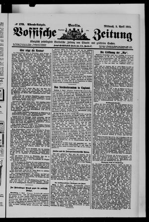 Vossische Zeitung vom 03.04.1912